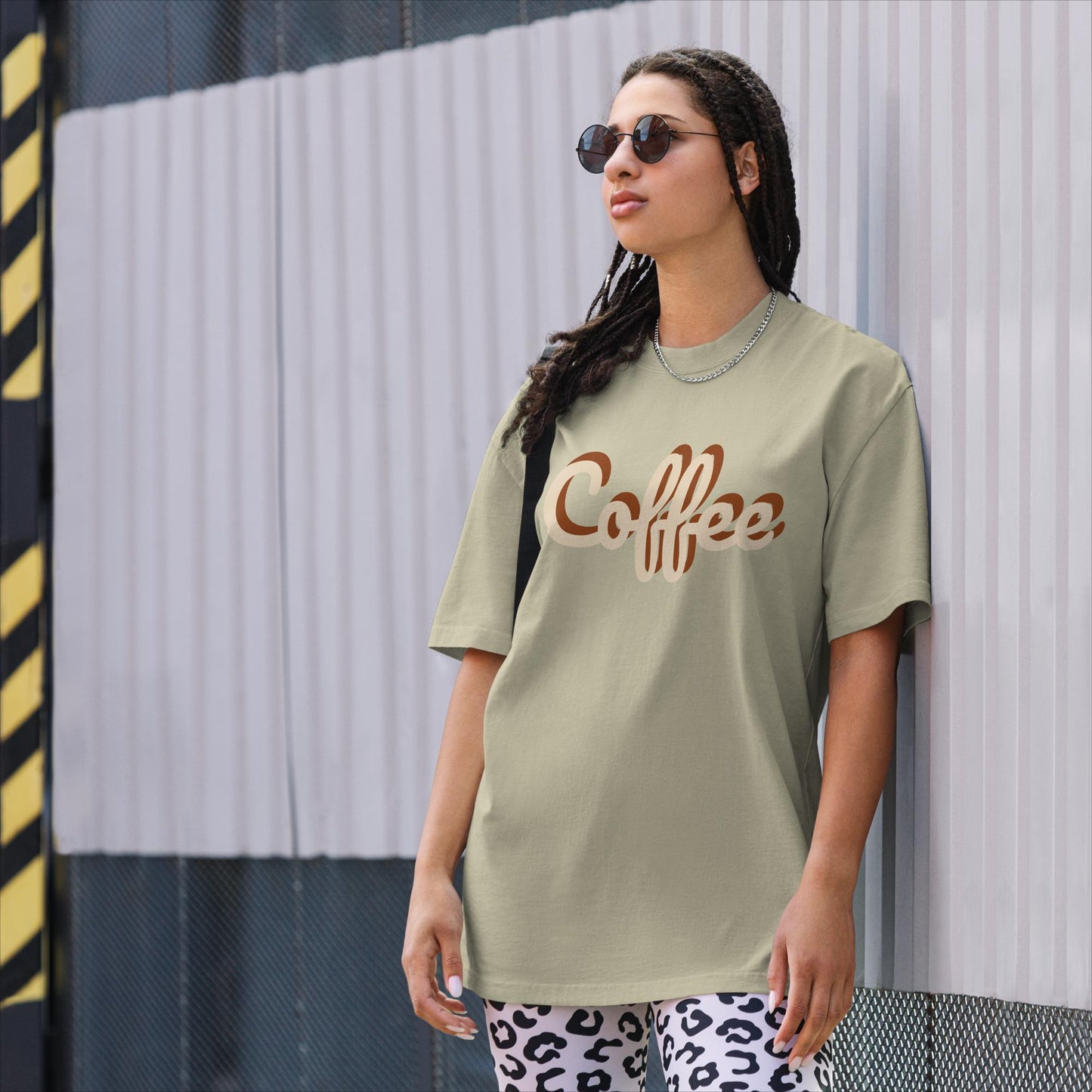 Coffee - Oversized faded t-shirt