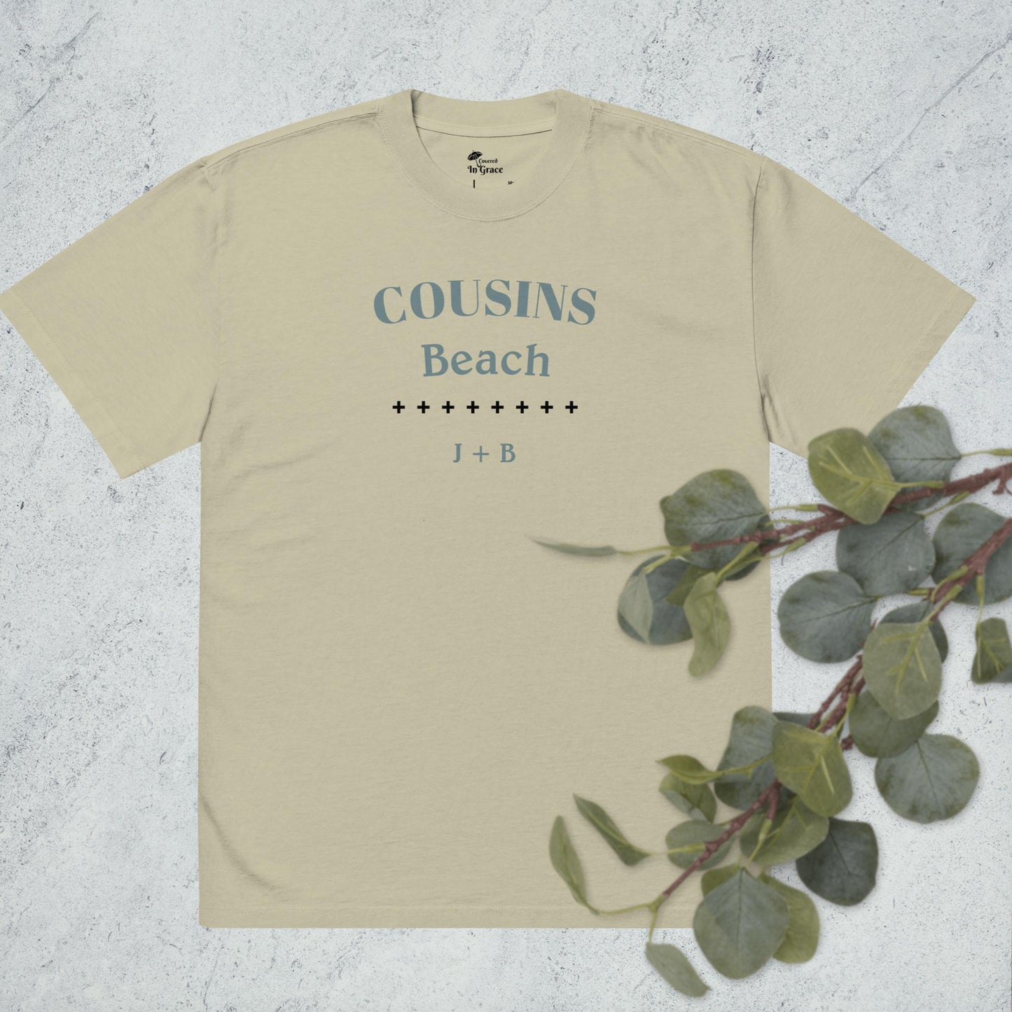 Cousins Beach (Team Jeremiah) - Oversized faded t-shirt