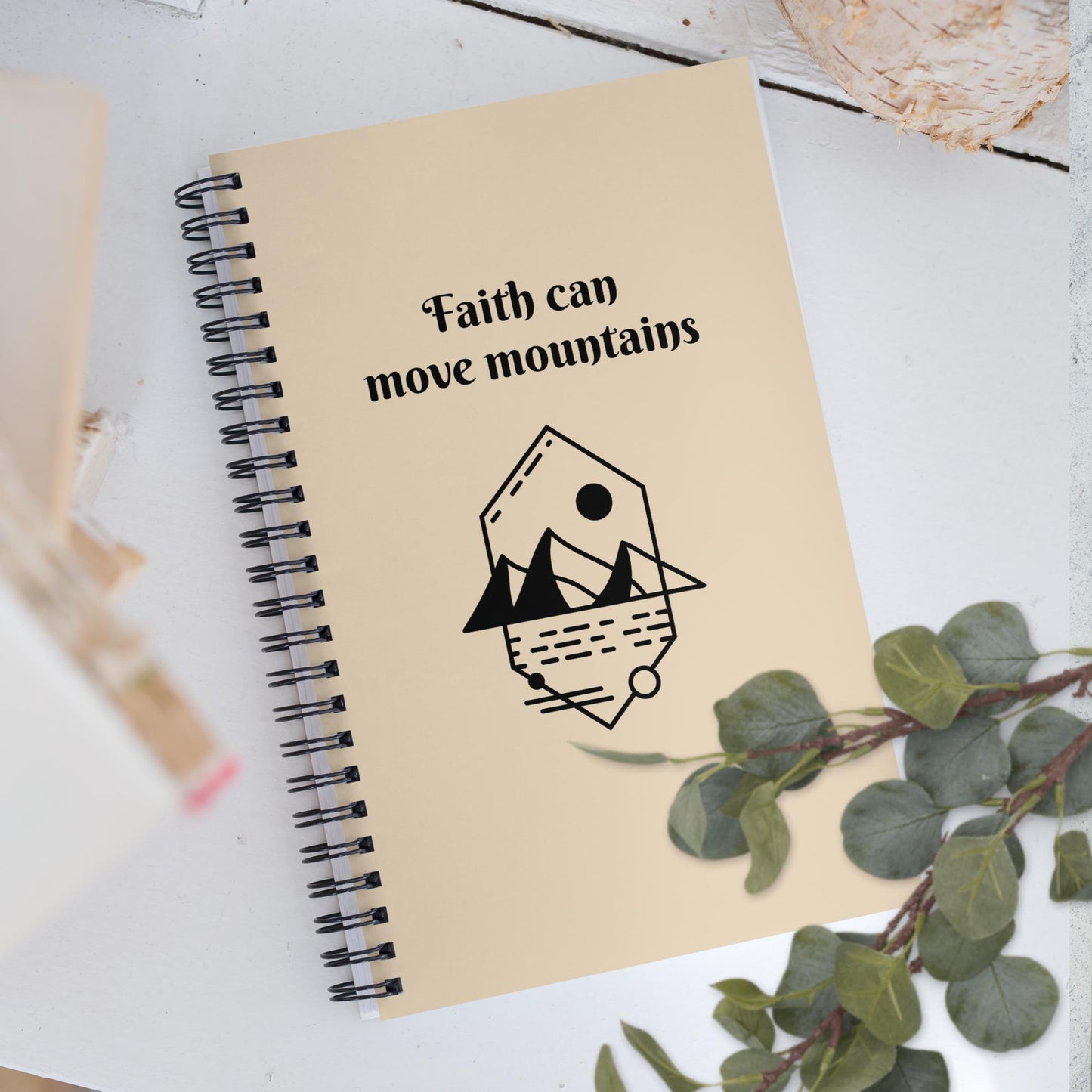 Faith can move mountains - Spiral notebook