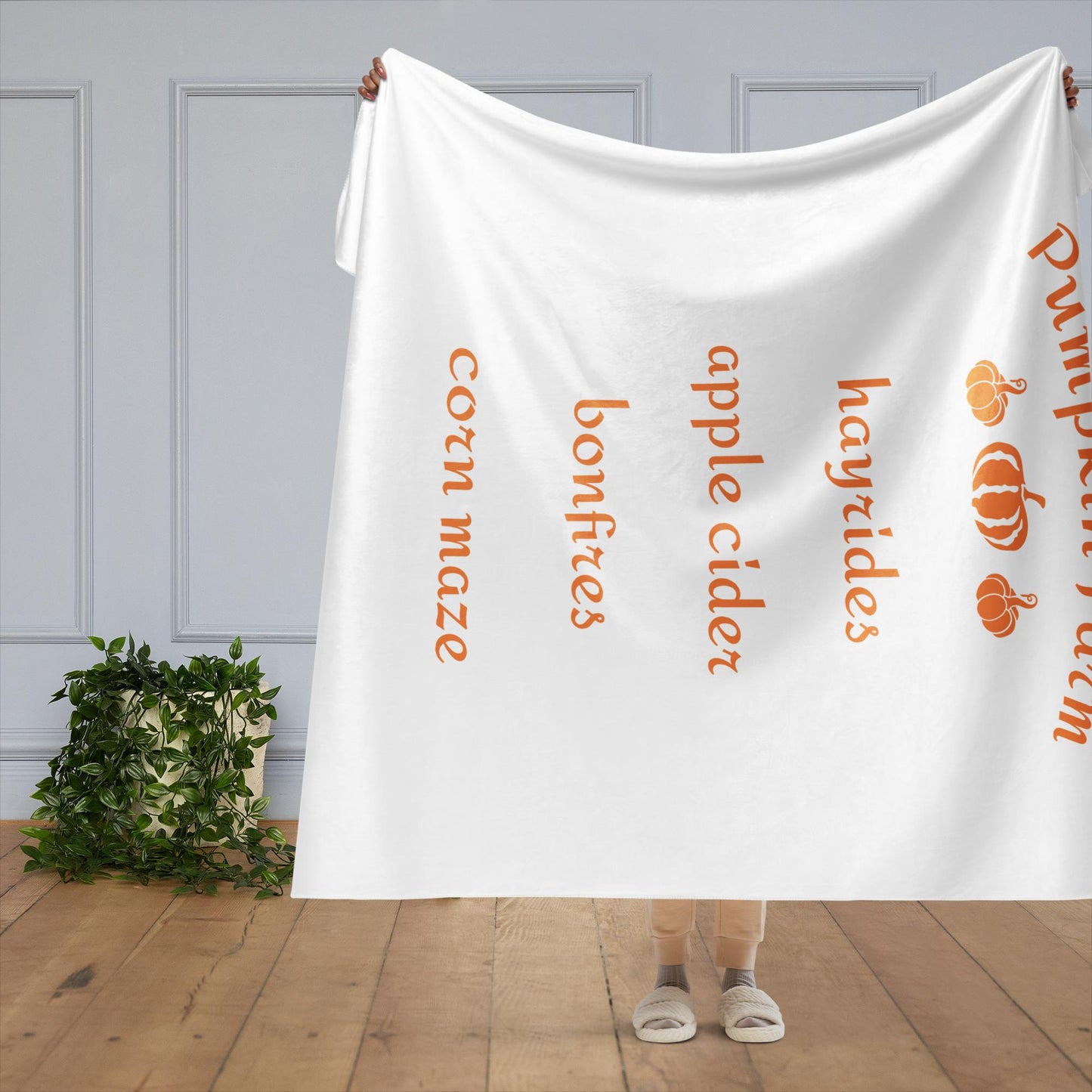 Pumpkin Farm - Sherpa blanket