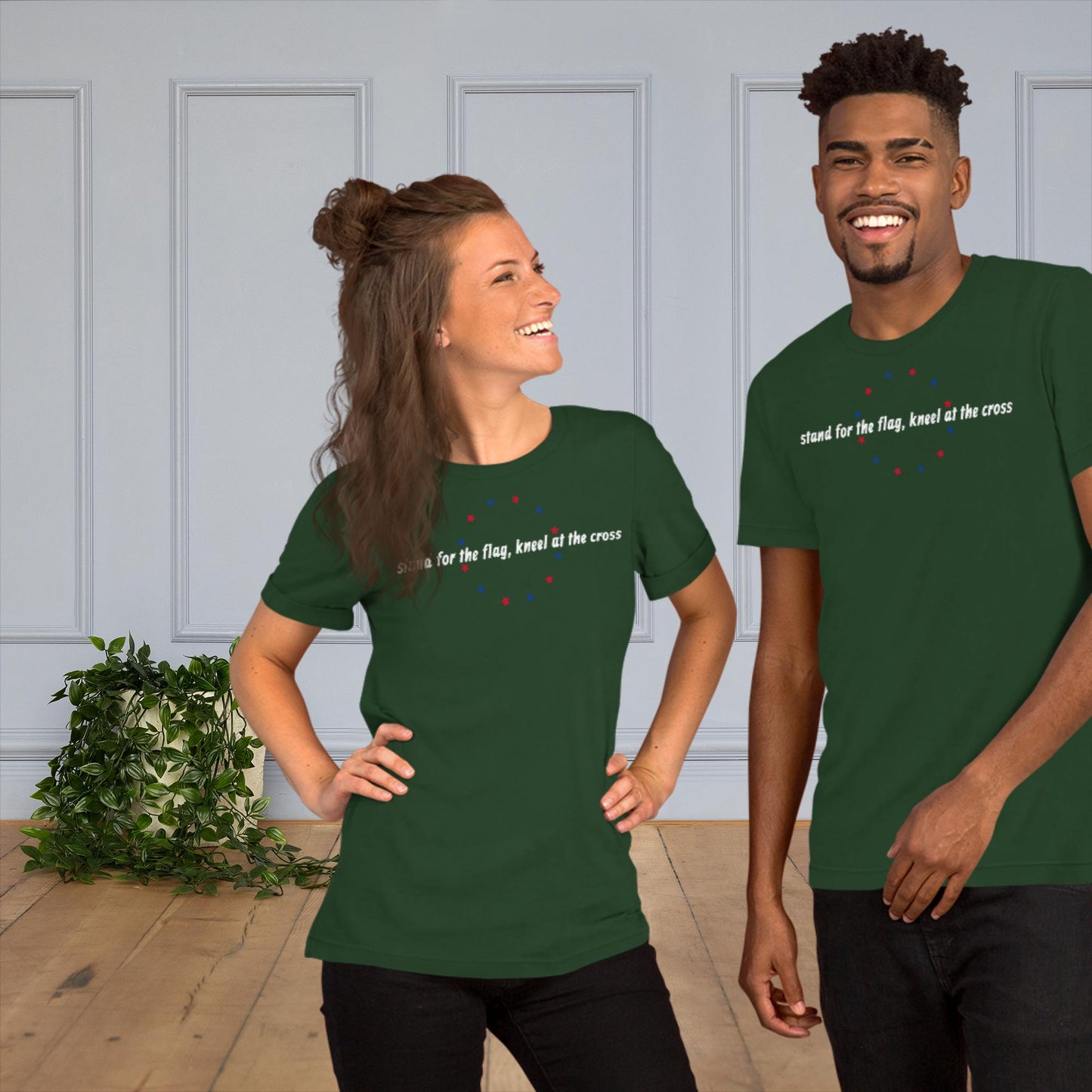 Stand for the Flag, Kneel at the Cross - Unisex t-shirt