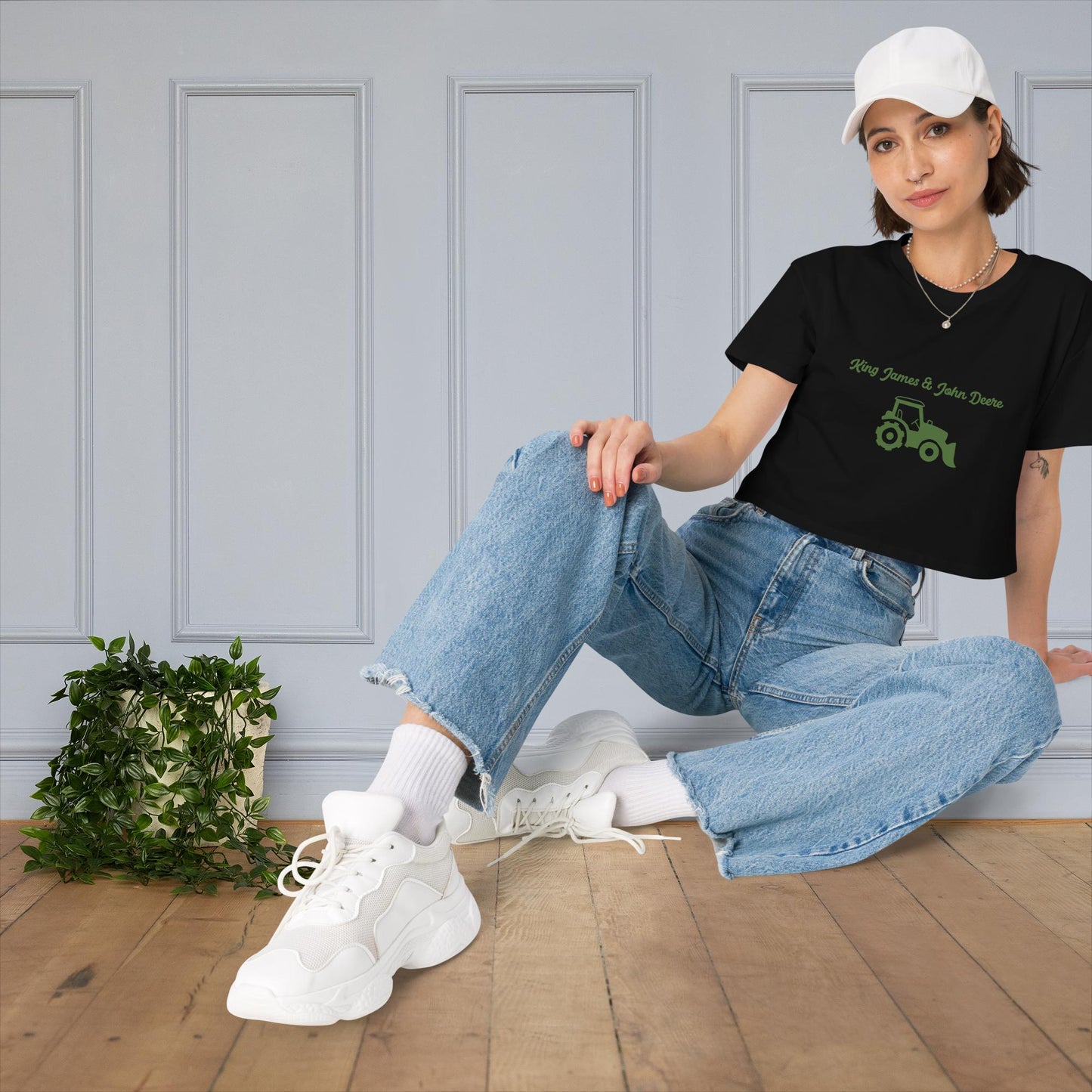 King James & John Deere - Women’s crop top
