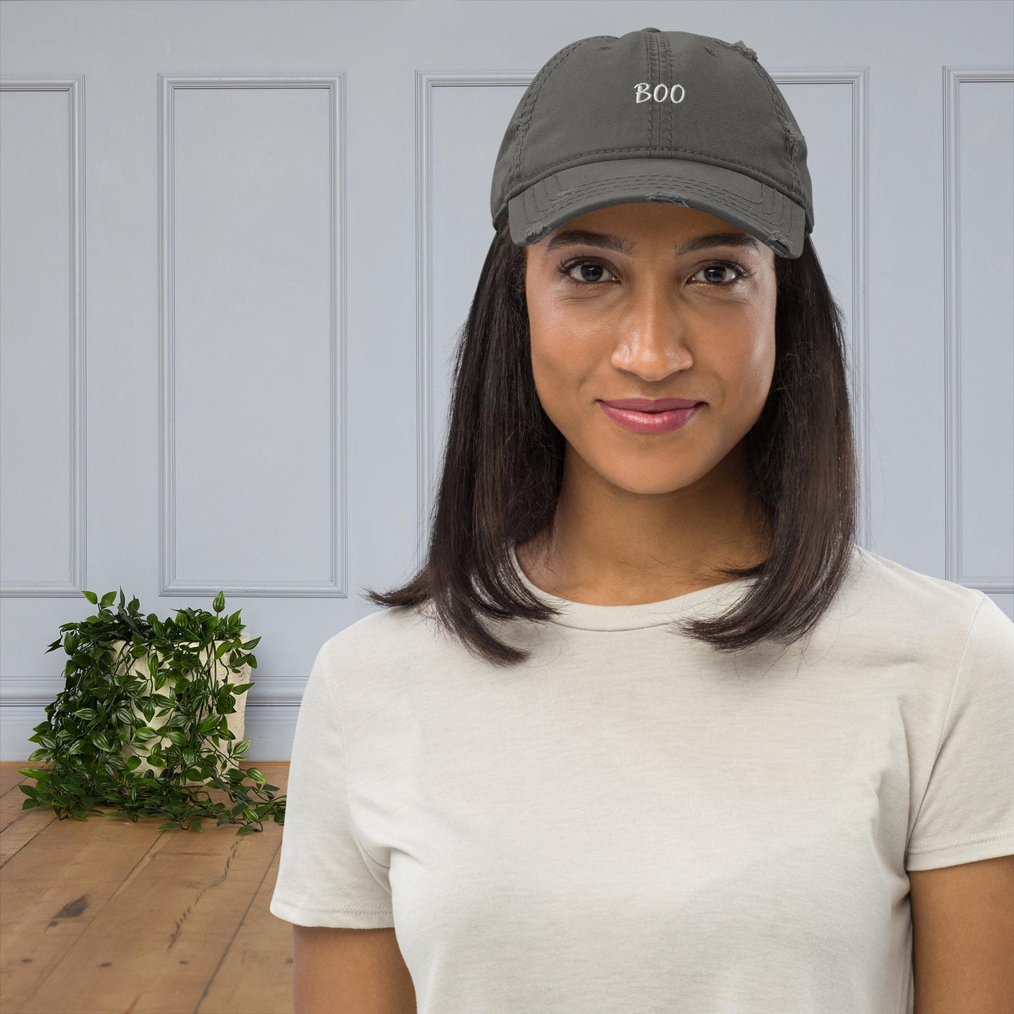 Boo -Distressed Dad Hat