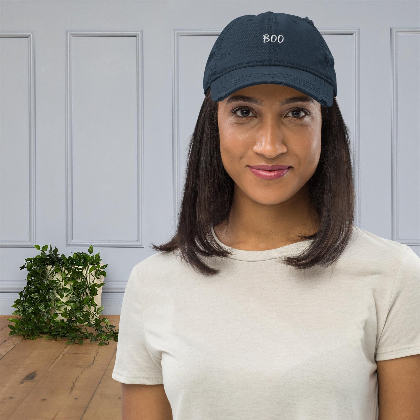 Boo -Distressed Dad Hat