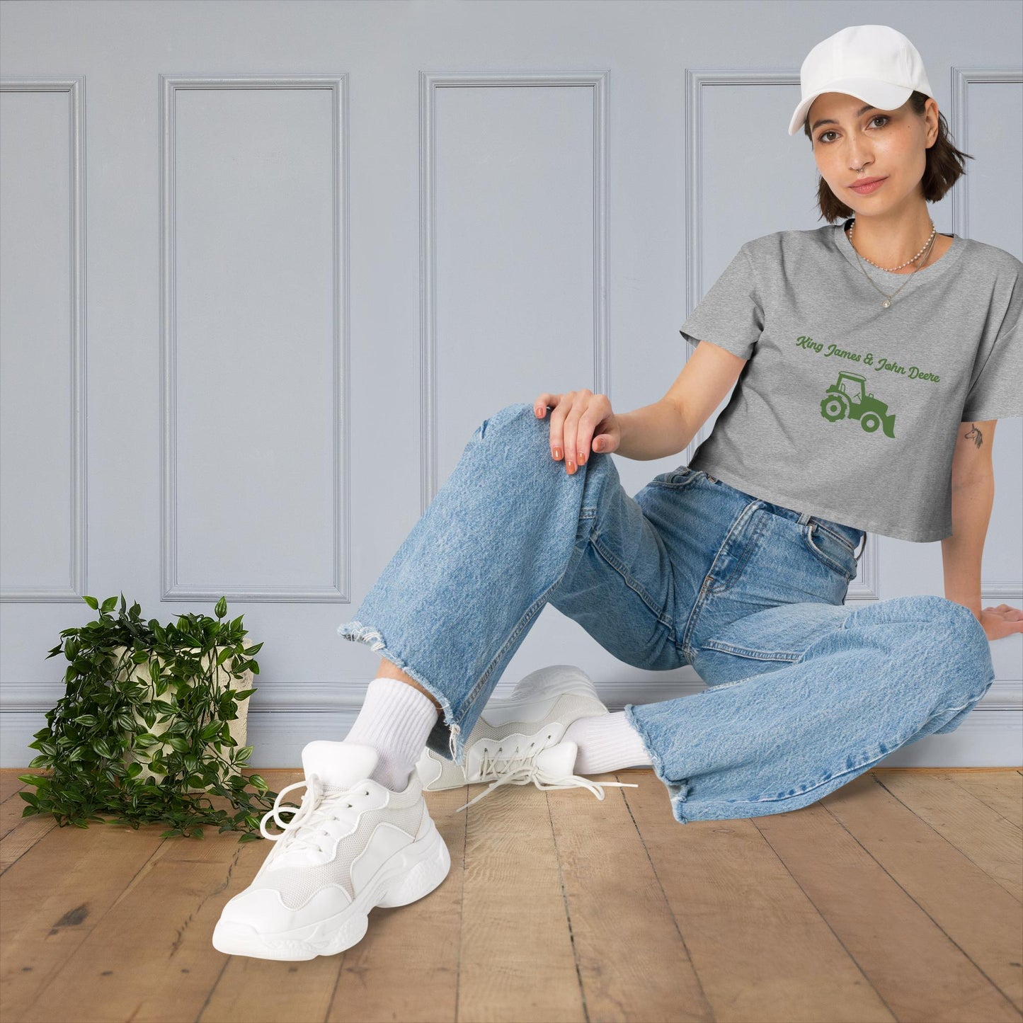 King James & John Deere - Women’s crop top