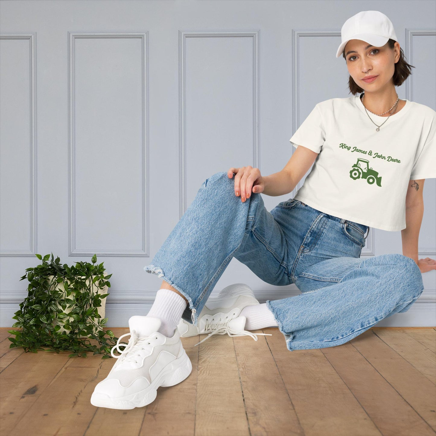 King James & John Deere - Women’s crop top