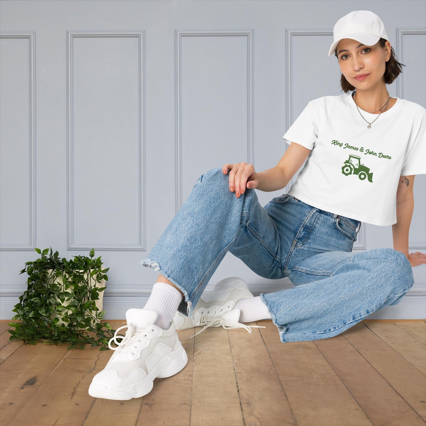 King James & John Deere - Women’s crop top